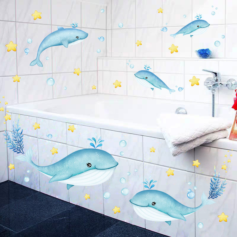 WALLSTICKER WALL STICKER STIKER WALLPAPER SETIKER IKAN HIASAN DINDING IKAN DEKORASI RUMAH KERAMIK KRAMIK KAMAR MANDI TEMBOK PINTU KACA JENDELA MINIMALIS IKAN LUMBA LUMBA PAUS LUCU DEKOR KAMAR MANDI ANAK ANAK LUCU KEKINIAN @banyak