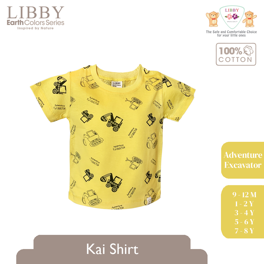 LIBBY Earth Colour Kai Shirt 1PCS /Pack (Tersedia varian warna dan ukuran)