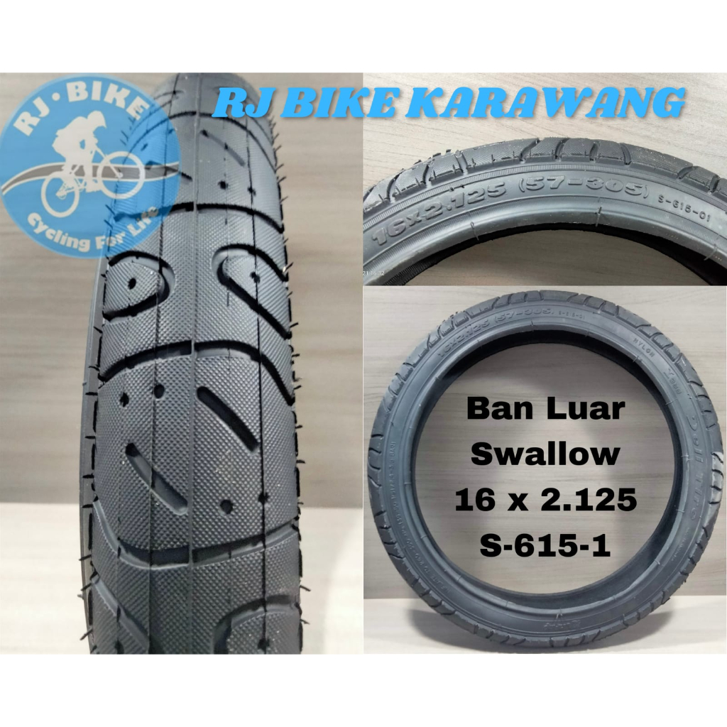 BAN LUAR SEPEDA SWALLOW 16 X 2.125