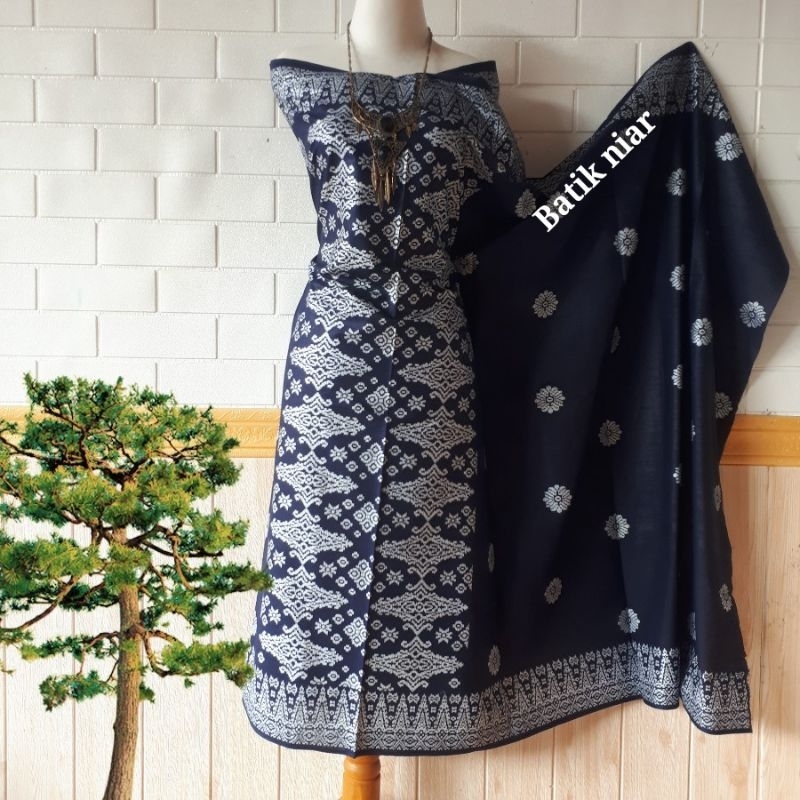 kain batik prada gold dan silver niar songket palembang