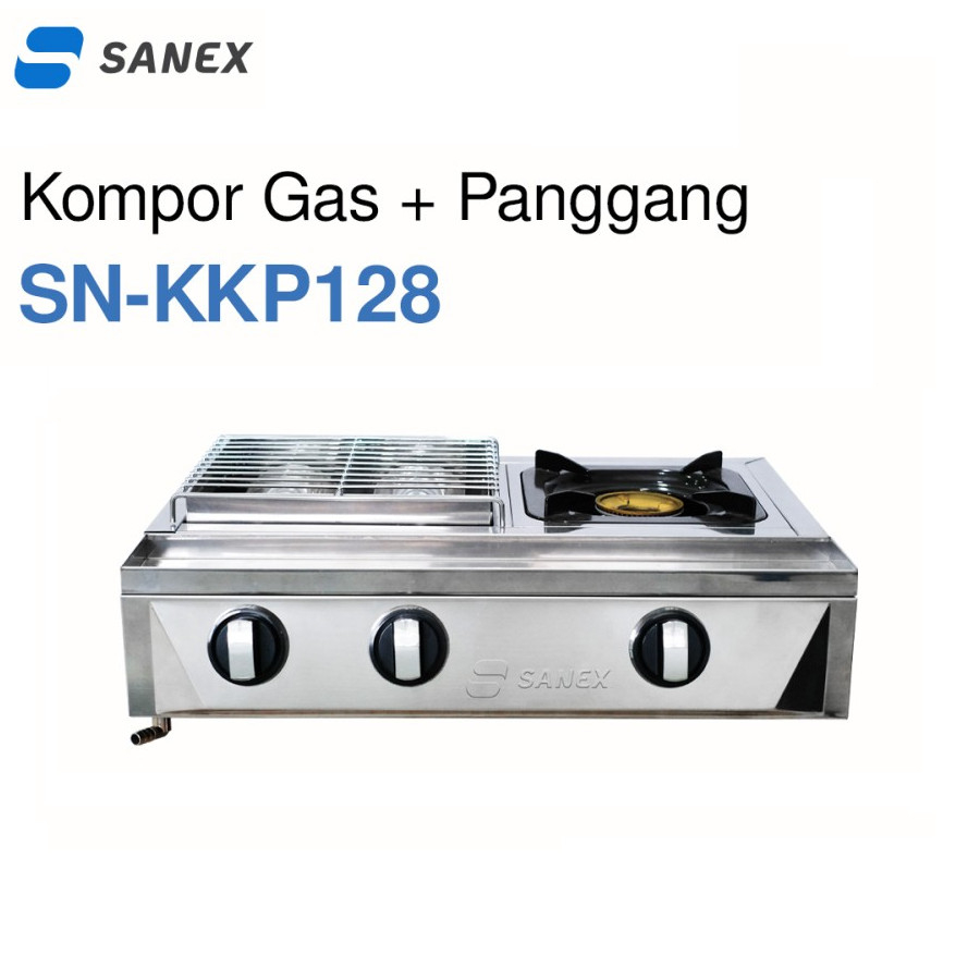Sanex Kompor Gas 2 in 1 Panggangan Sekaligus Kompor 1 Tungku KKP-128