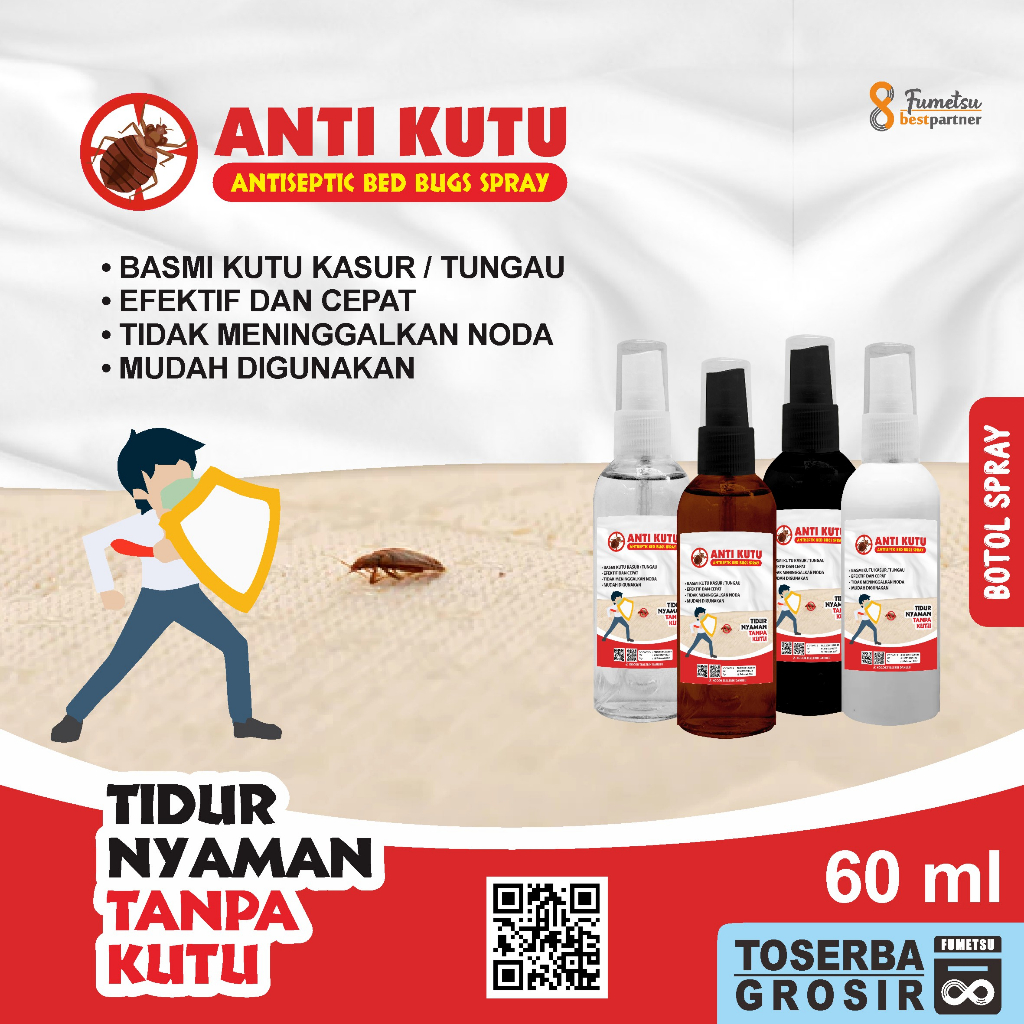 Cairan Obat Pembasmi Anti Kutu Kasur Super Efektif Kemasan 60ml