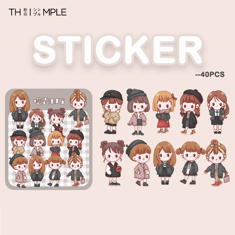 

Stiker Motif Kartun Korea Lucu Anti Air 1 box 40lbr /Dekorasi Handbook Scrapbook DIY/Stiker kartun tahan air PET-THIMPLE