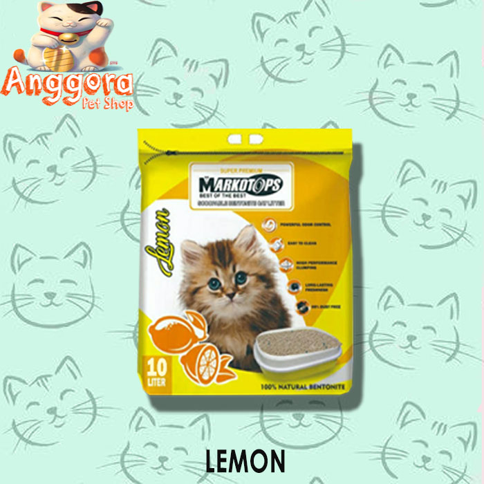 Pasir kucing gumpal wangi MARKOTOPS 10L ( EKSPEDISI )