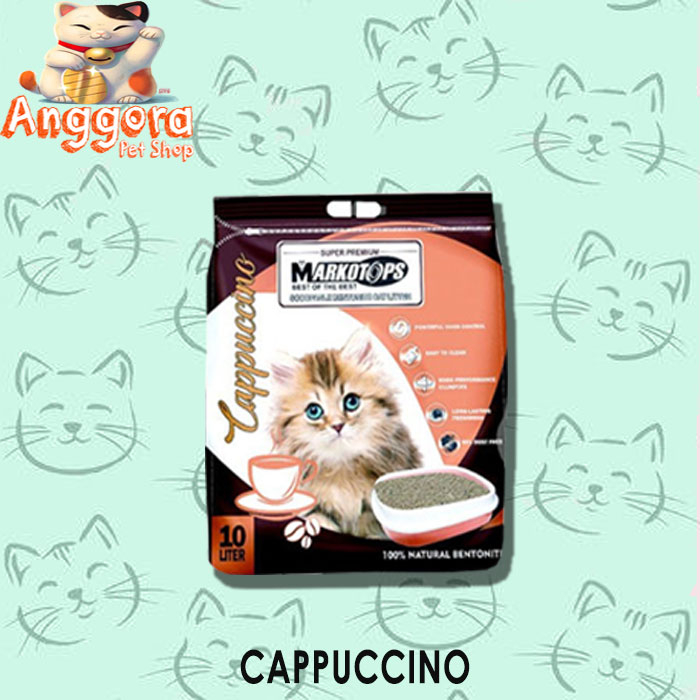 Pasir kucing gumpal wangi MARKOTOPS 10L ( EKSPEDISI )