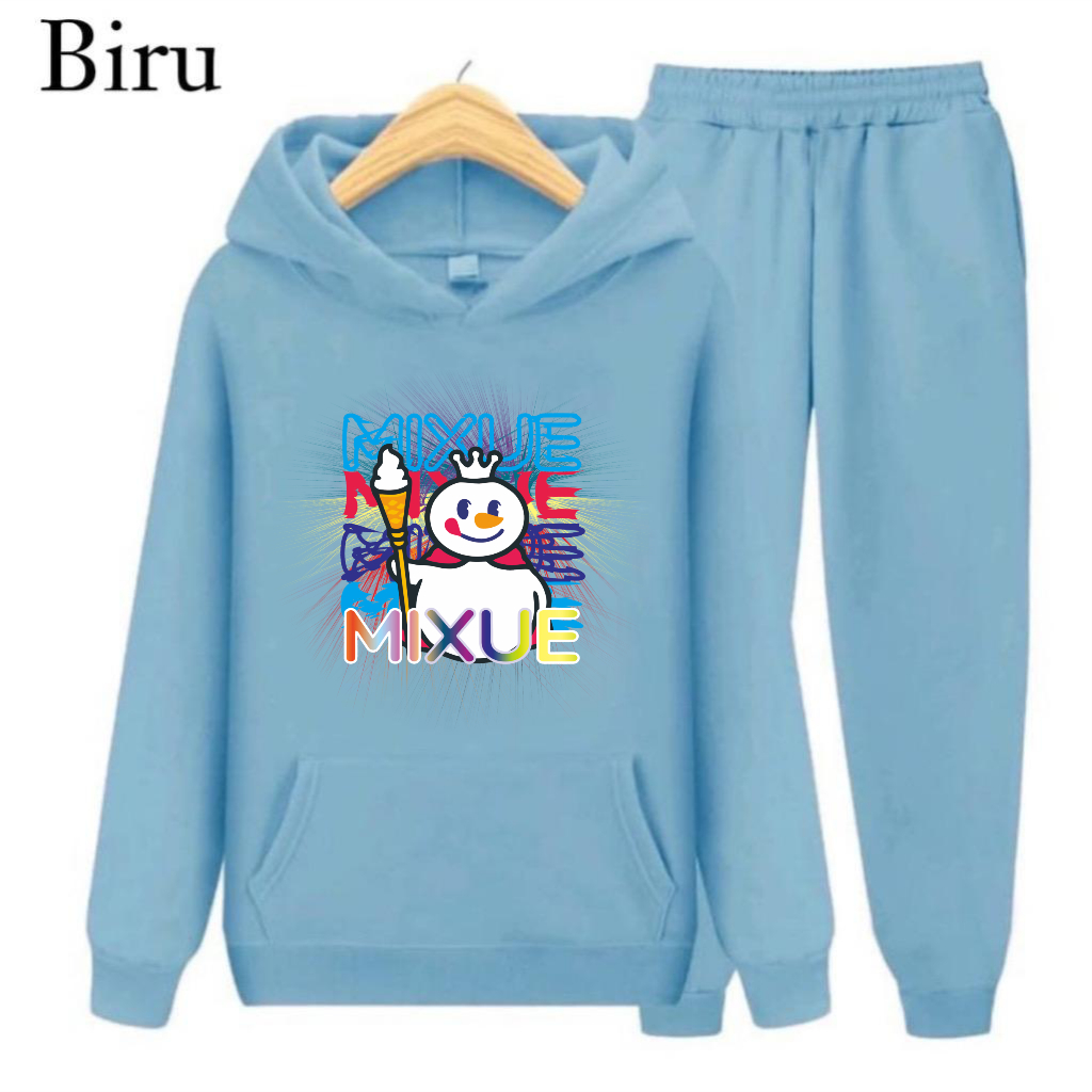 Setelan Sweater Hoodie Anak Mixue Grafic S,M,XL