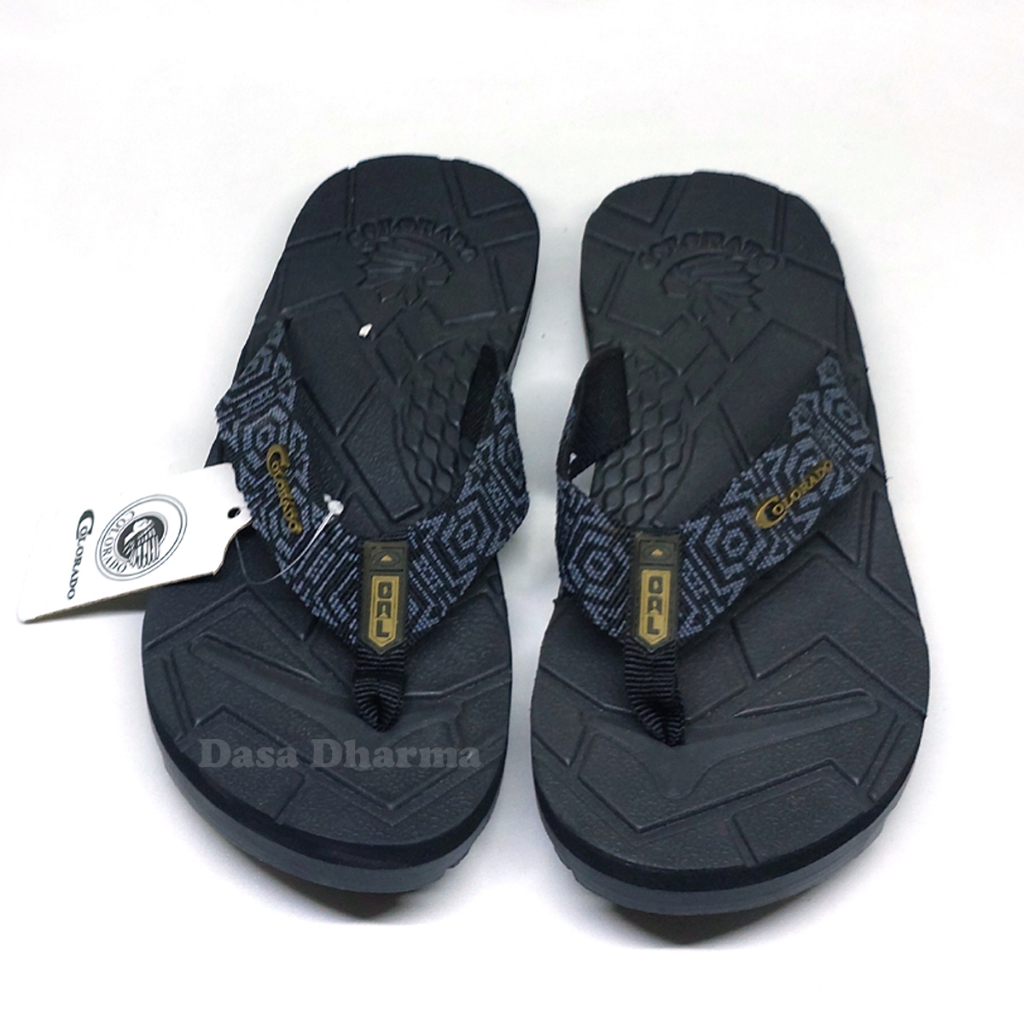 Sandal Barnet Pria Jepit Gunung Colorado Star 22 Hitam Size 39 - 43