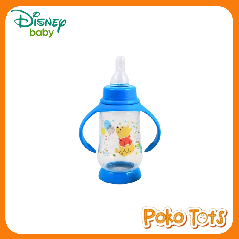 Disney Baby Feeding Bottle With Base &amp; Handle 150ml WTP03-091Botol Minum Susu Bayi