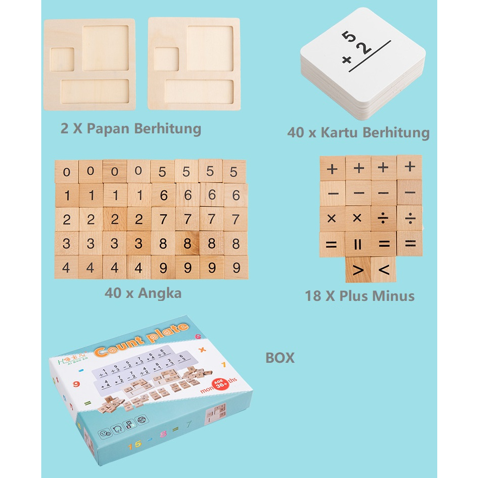 Alat Bantu Belajar Matematika Untuk Anak Terbuat dari Kayu