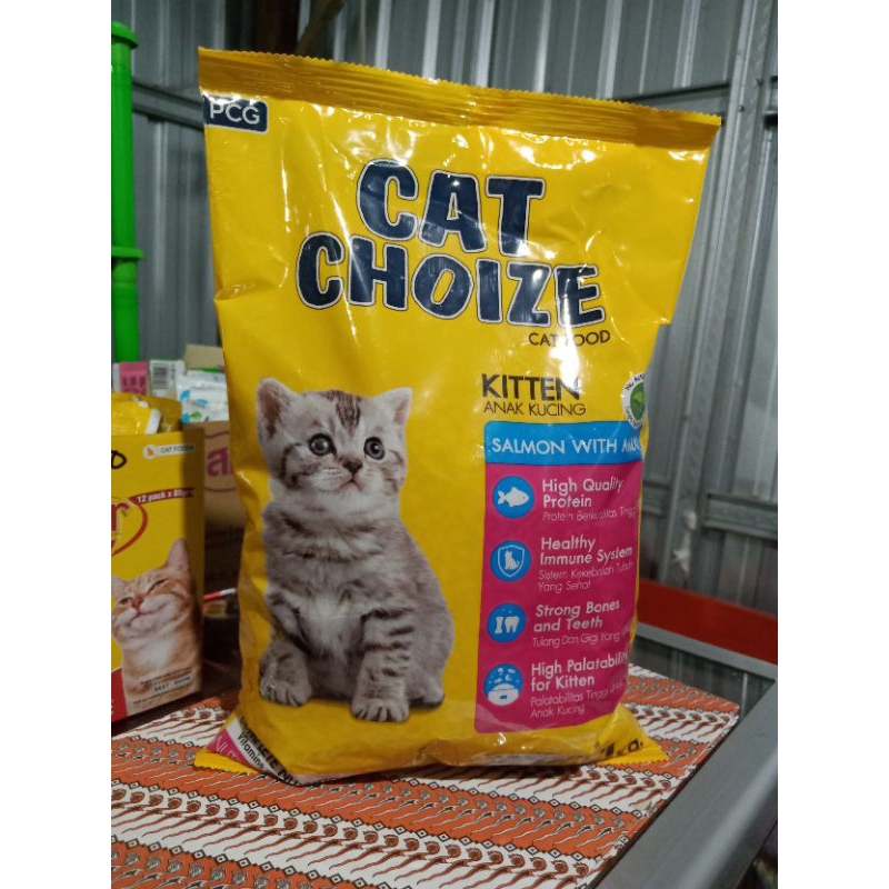 CAT choize makanan kucing/ kitten/ dewasa  isi 1 kg dan 800 gr