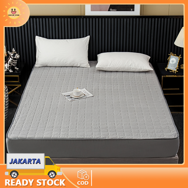 Warna polos Sprei Anti Air/ Sprei Waterproof Protector bermotif ukuran 120x200CM 160x200CM 180x200CM