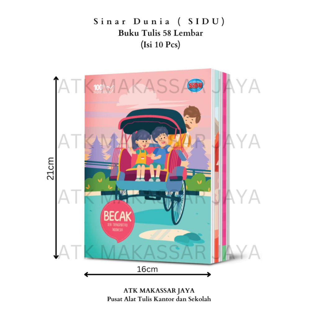 

Buku Tulis SIDU / Sinar Dunia 58 Lembar (1 Pack = 10PCS)