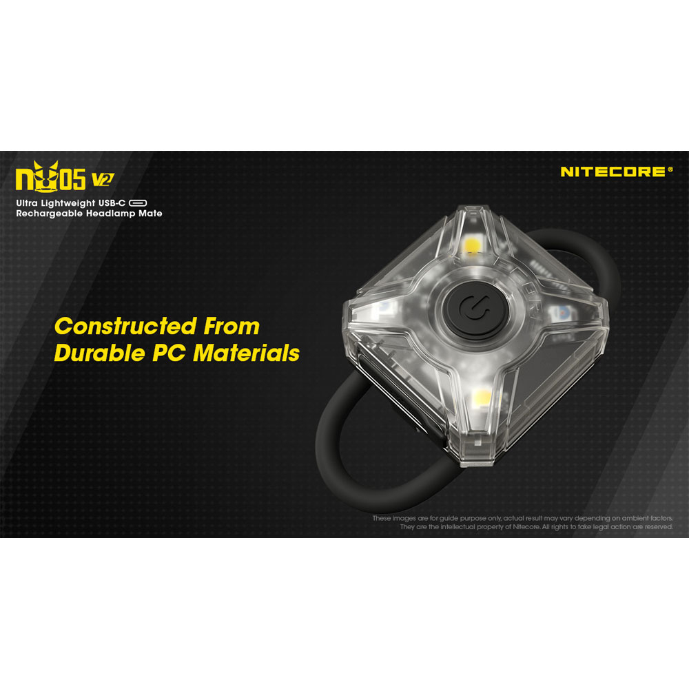 NITECORE Lightweight Headlamp Mate 40 Lumens Kit Version - NU05 V2 - Black