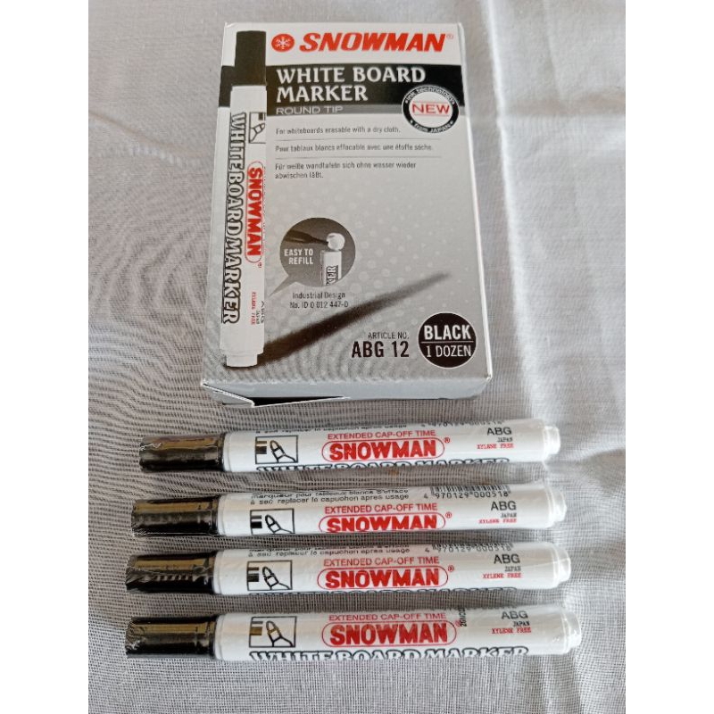 

Spidol White Board Maker Snowman / spidol whiteboard ABG12 black (1pcs)