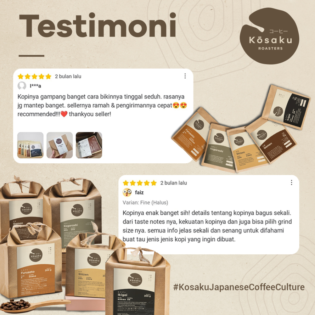 

Korzaln Kosaku Genki Coffee 200Gr Biji Kopi Arabika - Coffee Beans