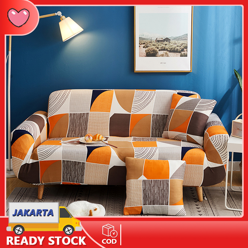 Rindu.Star Cover sofa elastis hood nordic simple style sarung sofa Seater 1/2/3/4  sofa Cushion Protector Cover