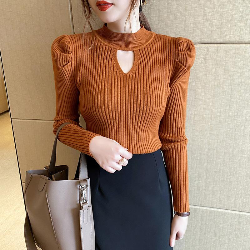 【 Bra Mall 】BJ-011 Atasan Wanita Korean Style Lengan Panjang Turtleneck Rajut Import Premium | Baju Import Rajut Turtleneck Lengan Panjang