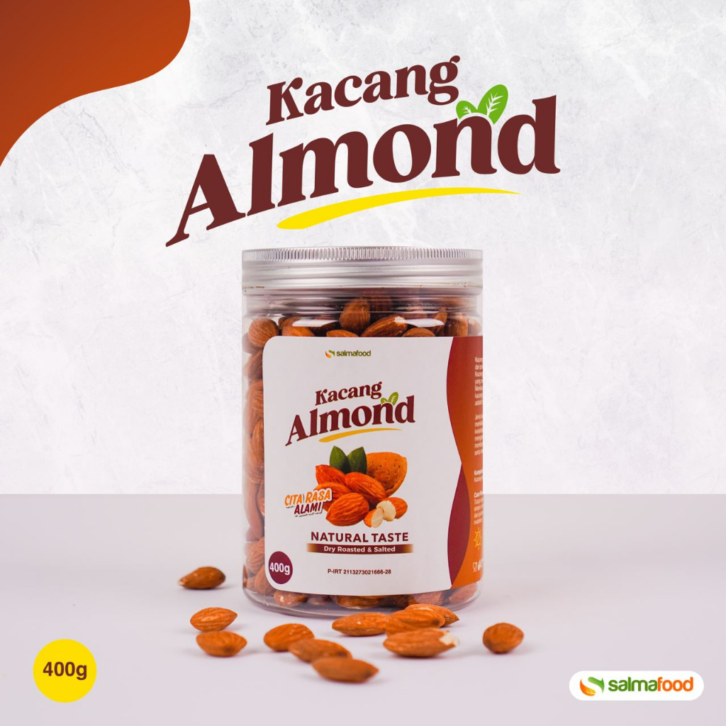 Kacang Almond Panggang Premium Natural Roasted Original