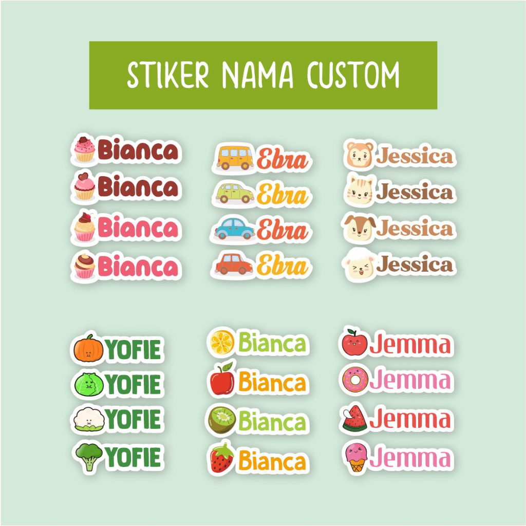 

STIKER NAMA WATERPROOF LABEL NAMA ALAT TULIS STIKER NAMA CUSTOM LUCU LABEL CUTE