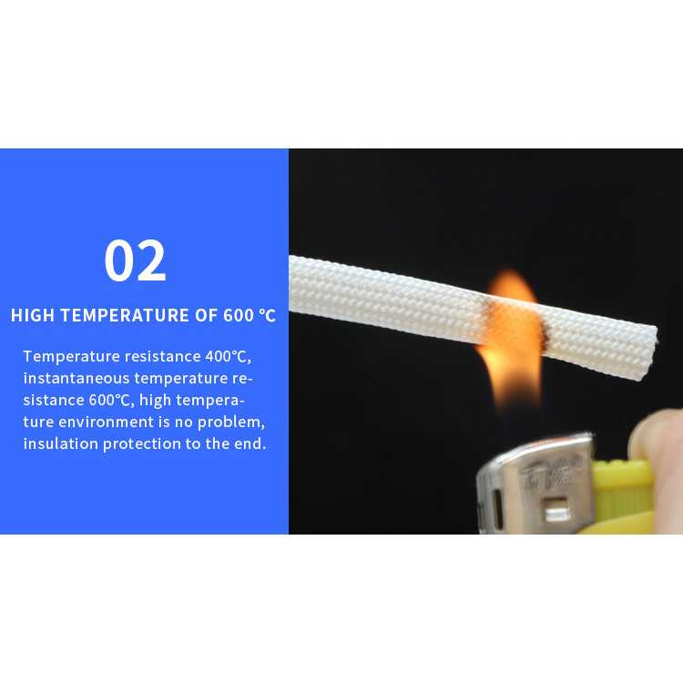 Pembungkus Kabel Listrik Fiberglass Flame Retardant Pelindung Kabel Resistensi Suhu Tinggi Material Berkualitas