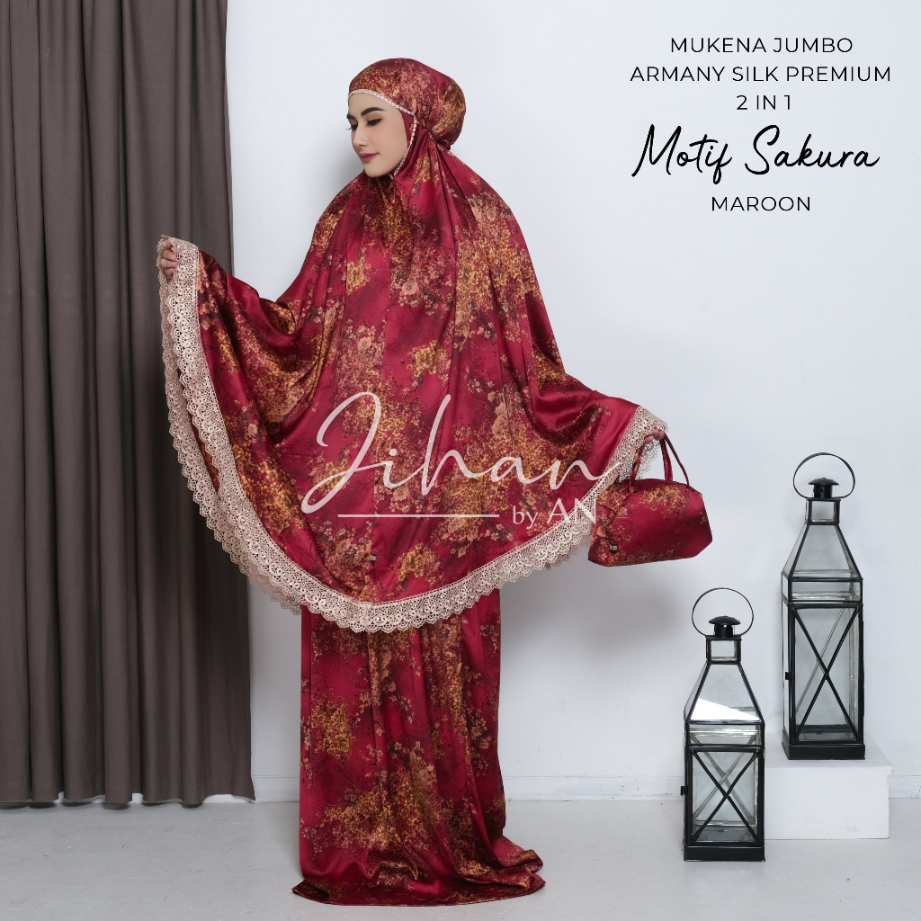 Mukena Dewasa Jumbo 2in1 Armany Silk Premium