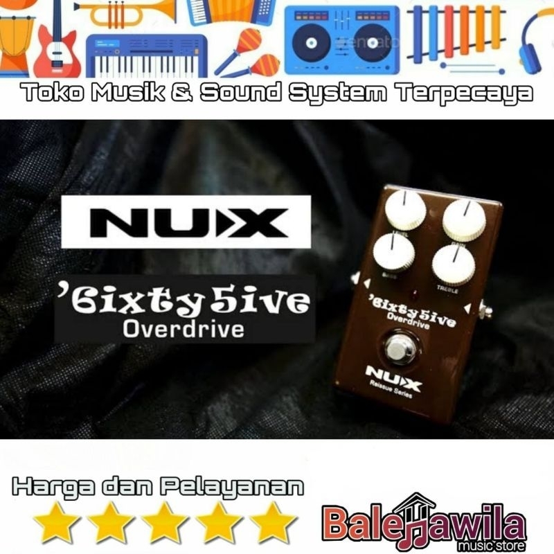 Effect Gitar Efek NUX 6ixty 5iver Overdrive Efek Pedal