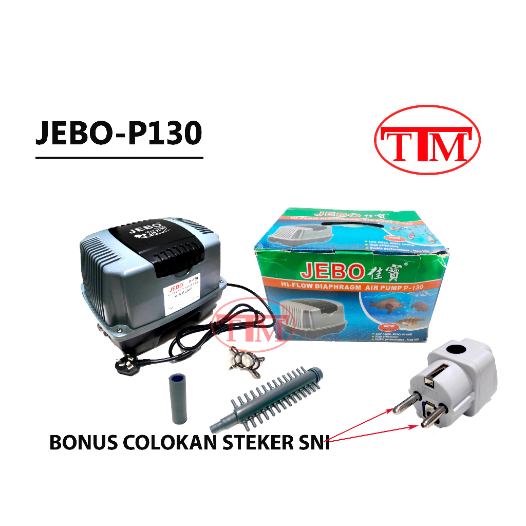 JEBO P130 AIR PUMP KOLAM IKAN POMPA UDARA OKSIGEN AERATOR JEBO P130