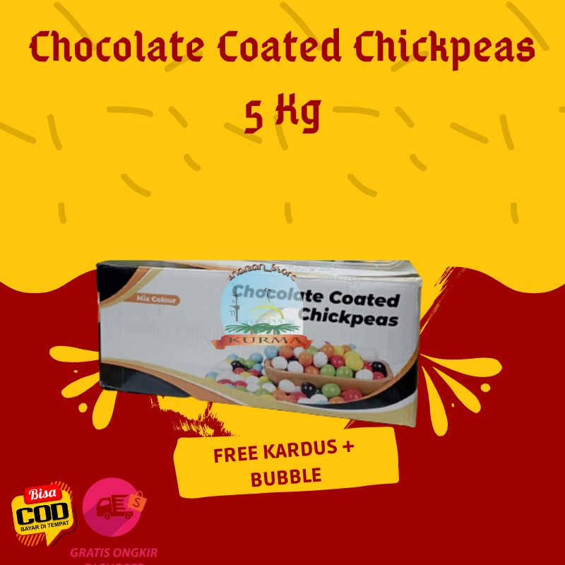 

Coklat Chocolate Coated Chickpeas 5 Kg || Chocolate Coated Chickpeas || Coklat Chacha || Coklat Kacang || Oleh Oleh Haji Umroh