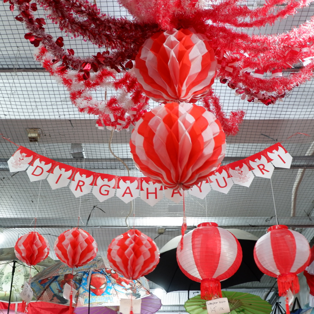 Banner Merah Putih Dirgahayu RI Hiasan Dekorasi 17an 17 Agustusan HUT RI Kemerdekaan RI Banner Persegi Empat RI