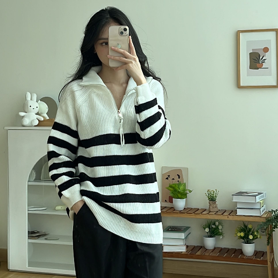 Mendy Thick Sweater - Pakaian Wanita Casual - Atasan Rajut - Blouse Korean Style