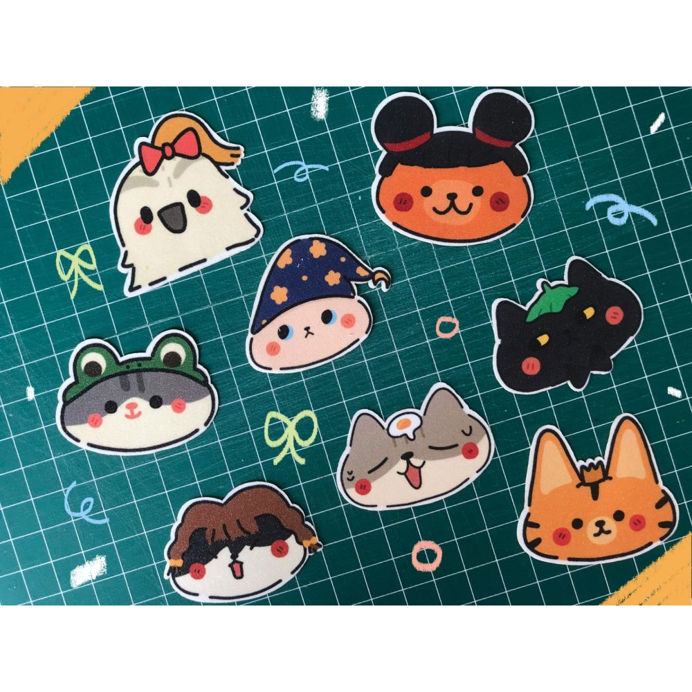 

BAKANEGO Animal Restaurant Glitter Sticker Die Cut / Stiker Satuan