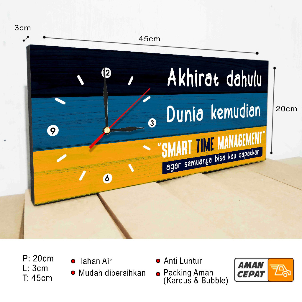 Jam Dinding Islami Dekorasi Hiasan Dinding Kamar Quotes Motivasi Aesthetic