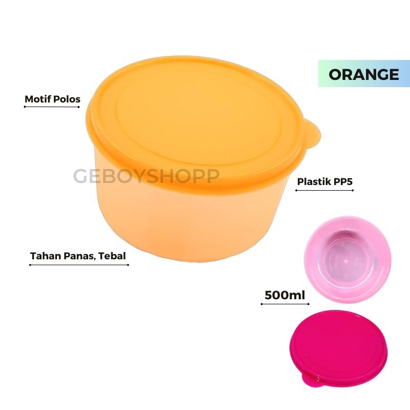 Toples Kue / Food Container / Toples Bulat Kedap Udara Zellie 500ml Foodgrade PP5