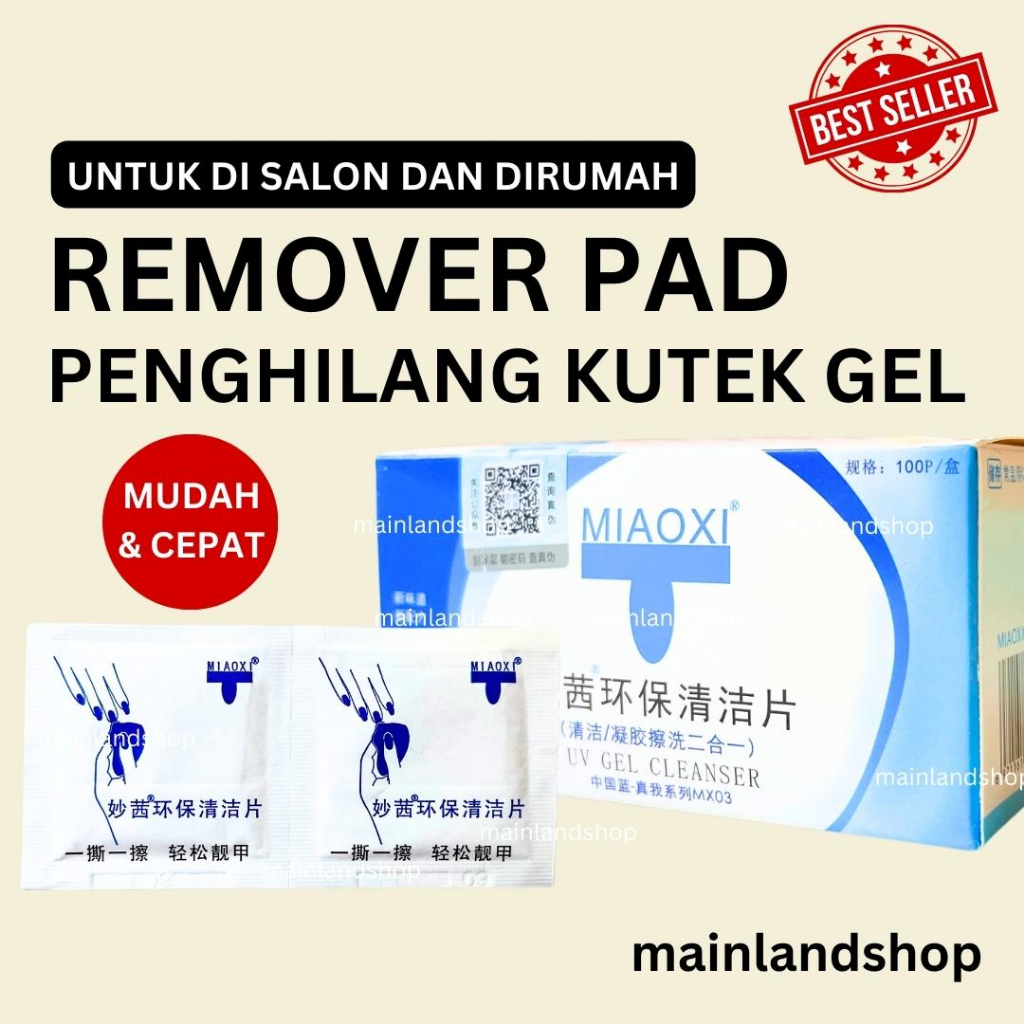 Nail gel polish remover pad penghapus kutek kuku penghilang cat kuku acetone aseton