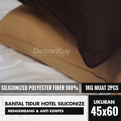 Bantal Tidur Kepala Hotel Siliconized Polyester Fiber 100% Grade A