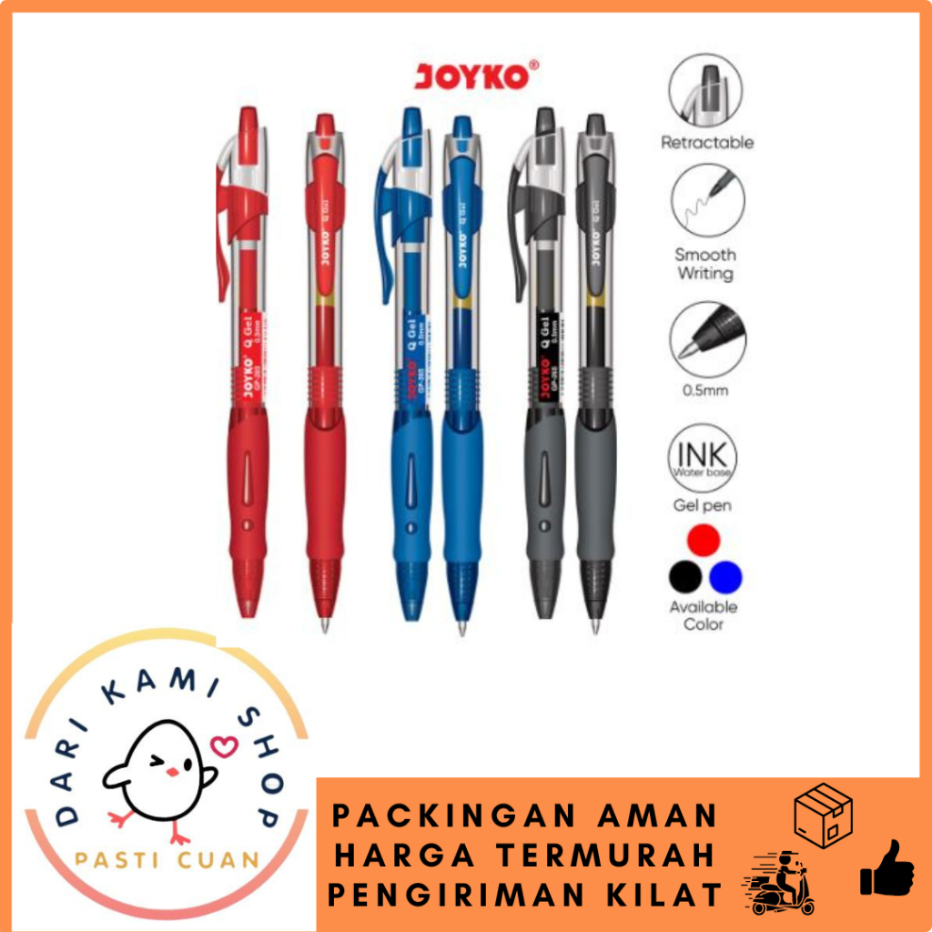 

JOYKO GEL PEN PULPEN PENA GP-265 Q GEL 0.5mm / 1 PCS