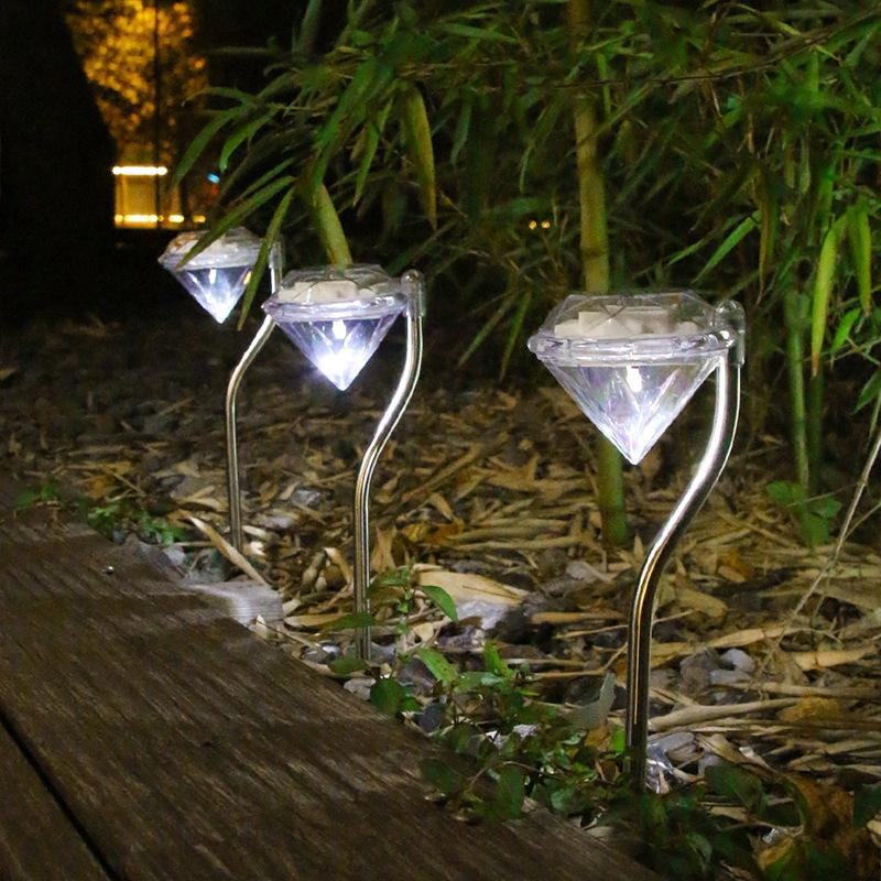 Lampu Taman Kristal Solar Tenaga Matahari Sensor Outdoor Tancap - Diamond Solar Garden Light