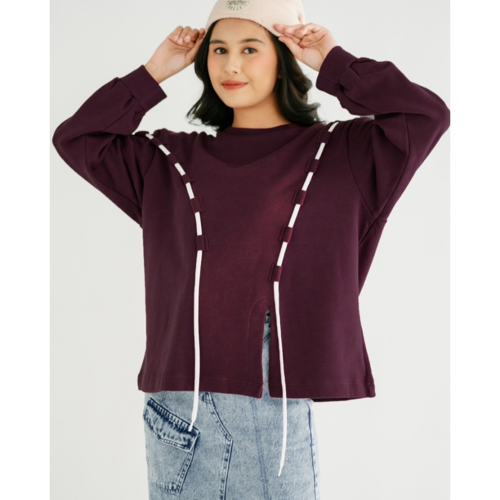 Myrubylicious DOUCHE SWEATER | SWEATER | SWEATER WANITA | SWEATER FLEECE | SWEATER OVERSIZED