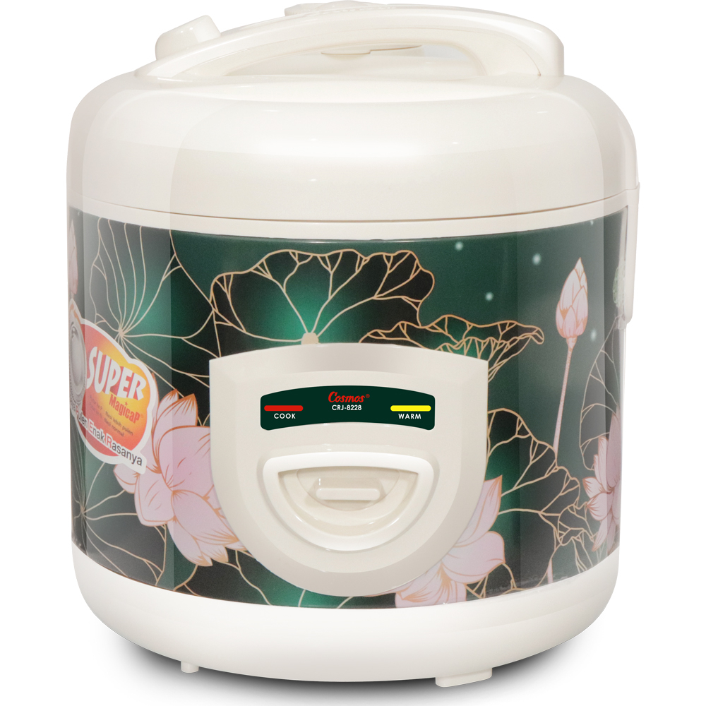 Cosmos CRJ8228W – Rice Cooker Non Stick 3in1 2 Liter 400 Watt Super Magicap White