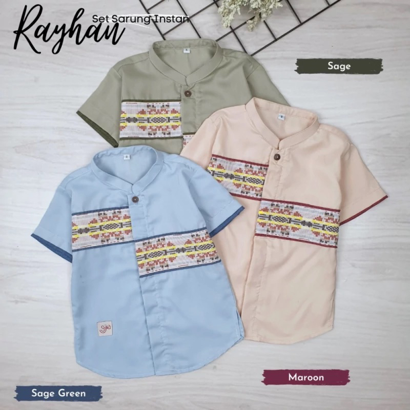 RAYHAN SET KOKO ORI SYRIA VELIZA/SETELAN SARUNG TERBARU/SET KOKO ANAK/SARKOCI ANAK