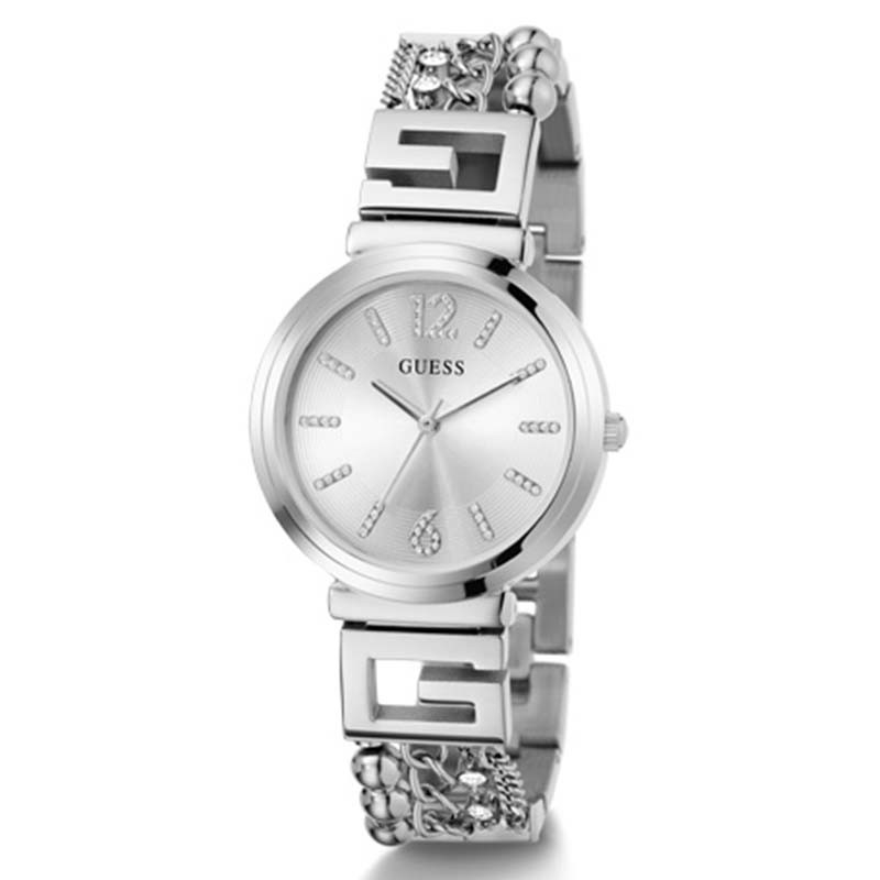 Terbaru jam tangan wanita Guess Ladies Watch G CLUSTER Silver - GW0545L1