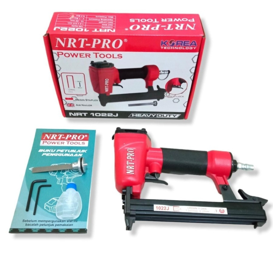 

NRT PRO Staples Tembak Angin 1022J HD Air Stapler Nailer Gun Kompresor