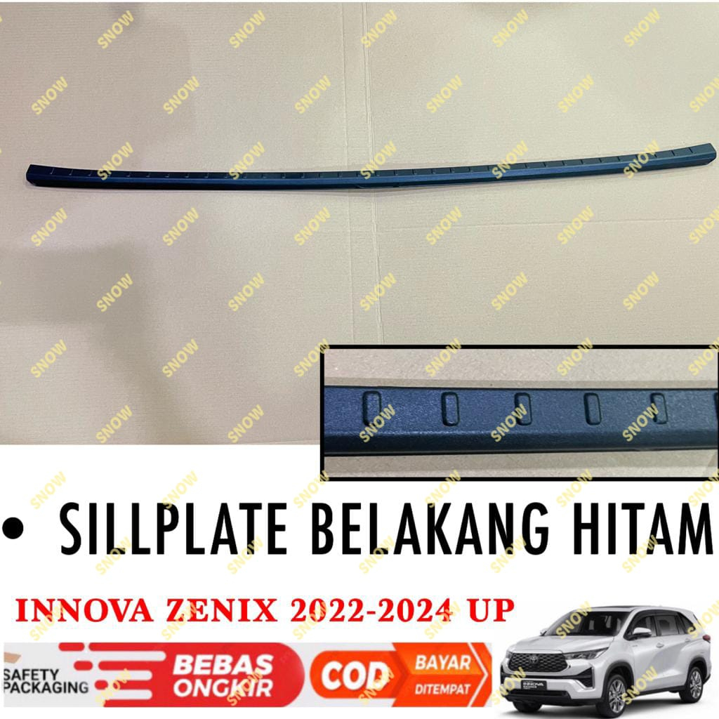 Sillplate Belakang Innova Zenix 2022 2023 2024 2025 UP Sporty Hitam