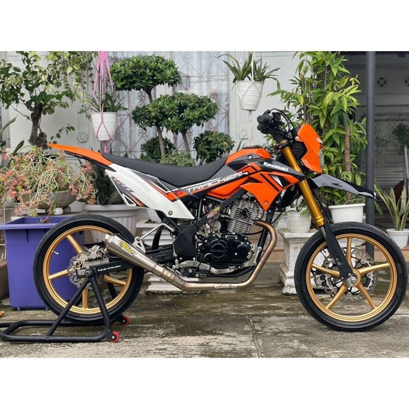 knalpot racing fantera klx d, tracker crf terbaru knalpot racing