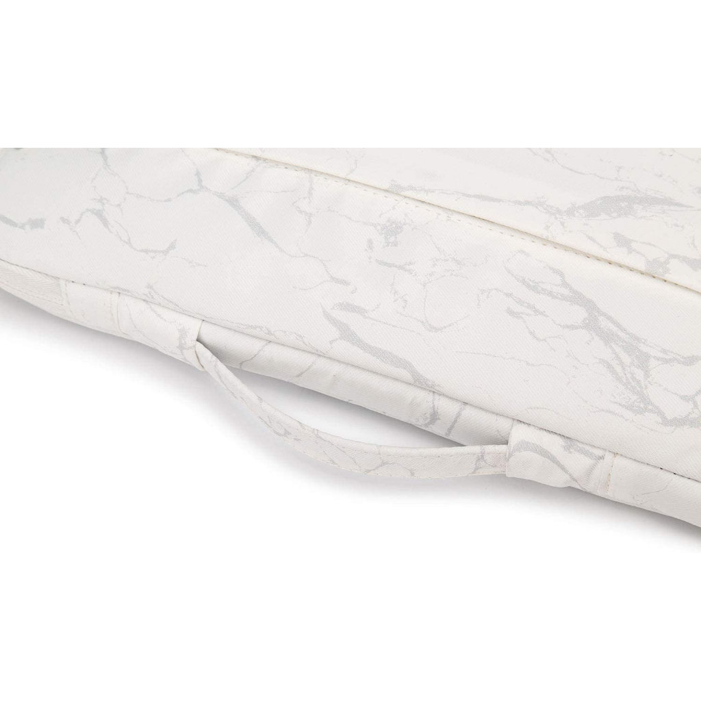 Tas Laptop Macbook KINMAC Handstrap black white marble Shockproof 13 14 15 16inch