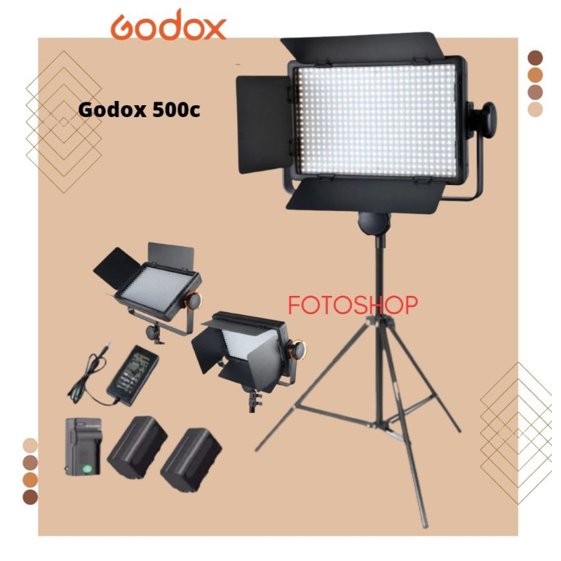 PAKET LAMPU LED GODOX 500C 500 C LED VIDEO LIGHT