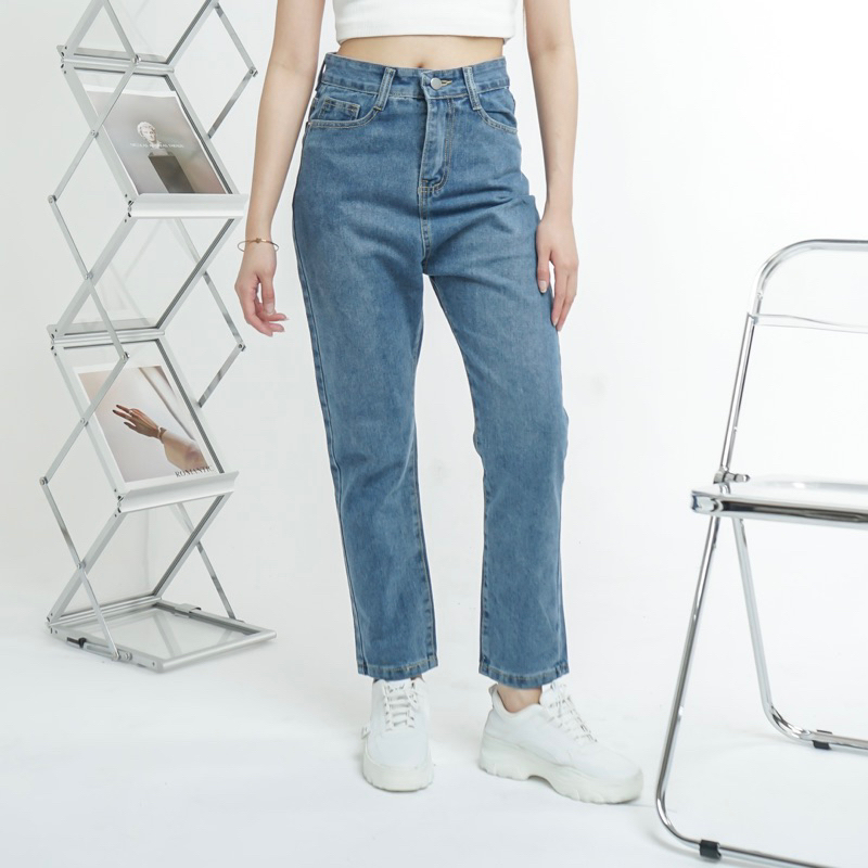 [LUXE.DLABEL] - E53 Jeans | Celana panjang Highwaist wanita Jeans import premium Jeans wanita polos ripped jeans High waist jeans wanita bkk Skinny Jeans High waist Baggy jeans Wideleg Jeans Kulot jeans Boyfriend jeans Wanita Kargo Jeans