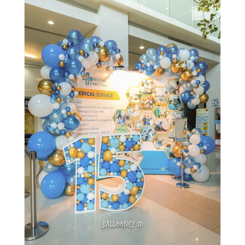 Angka Balon Font Bebas Styrofoam Dekorasi Pesta