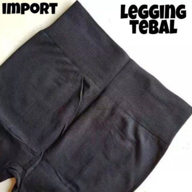 LEGGING IMPORT HIGHWAIST POLOS HITAM / LEGING BAHAN KAOS SUPER STRETCH / LEJING FIT TO XXL