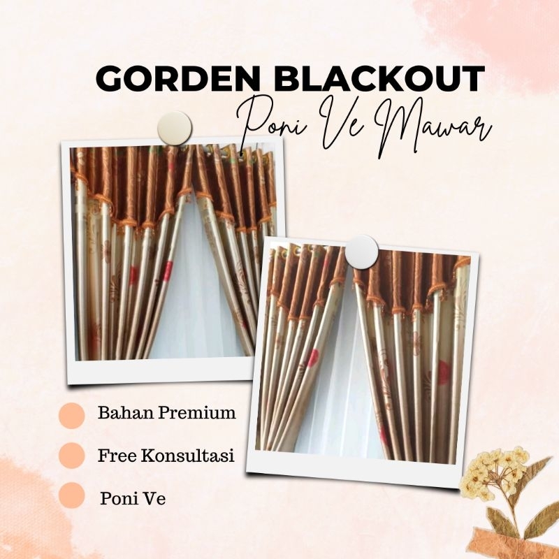 GORDEN Blackout PONI VE MAWAR COKLAT